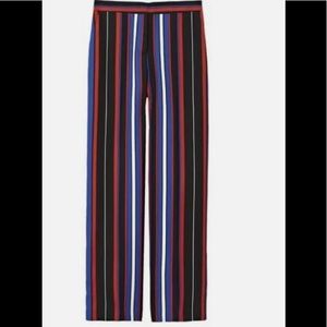 Vince Camuto blue red palazzo striped pants sz 4
